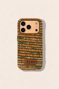 Striped corduroy phone case by TRLab Shop showing textured fabric design in vibrant stripe pattern for iPhone or Android.