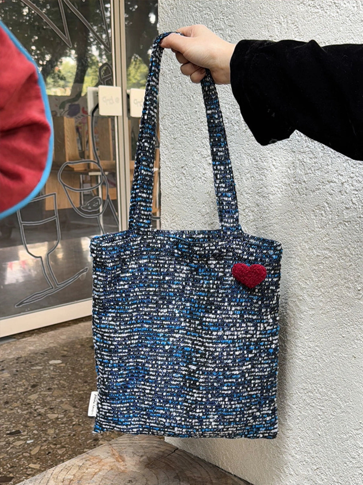 Sapphire blue hour tote bag with matching phone pouch featuring sleek design and sturdy straps for everyday use