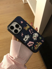 Puppy & Kitten Paradise Embroidered Phone Case - TRLab Shop