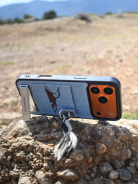 Embroidered tent phone case by TRLab Shop featuring colorful embroidery and a secure fit for smartphones.