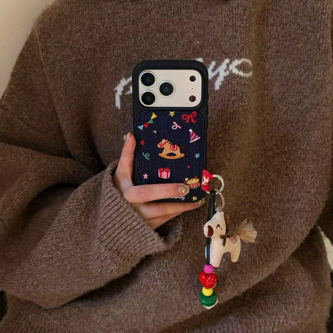 Childhood Paradise Embroidered Phone Case - TRLab Shop