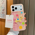 Beadworks embroidered unicorn phone case by TRLab Shop featuring colorful bead details and a whimsical unicorn design.
