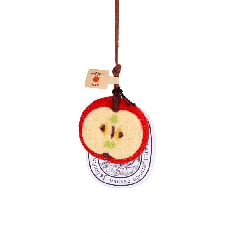 Felted Halfed Apple Charm