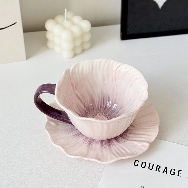 Floral Ceramic Cup & Saucer Set - TRLab Shop