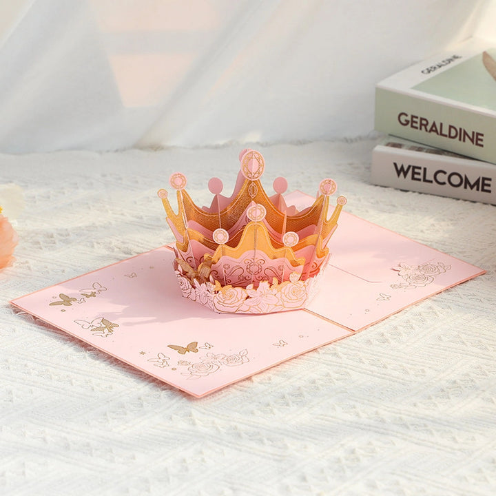 Queen's Crown 3D Pop Up Paper Art Greeting Card