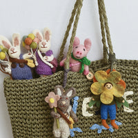 Felted Rabbits Charm