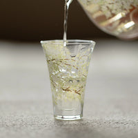 Pear-Blossom Hexagonal Glass Tumbler
