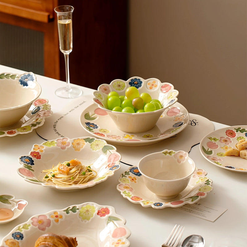Floral Ceramic Bowl & Soup Plate - TRLab Shop