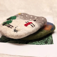 Felted Prairie Pastures Coin Pouch