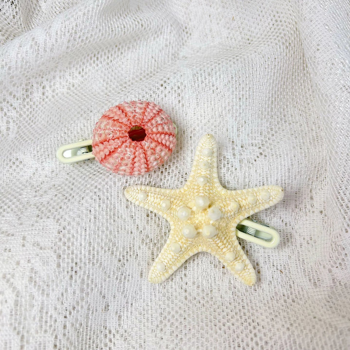 Starfish & Sea Urchin Hair Clip