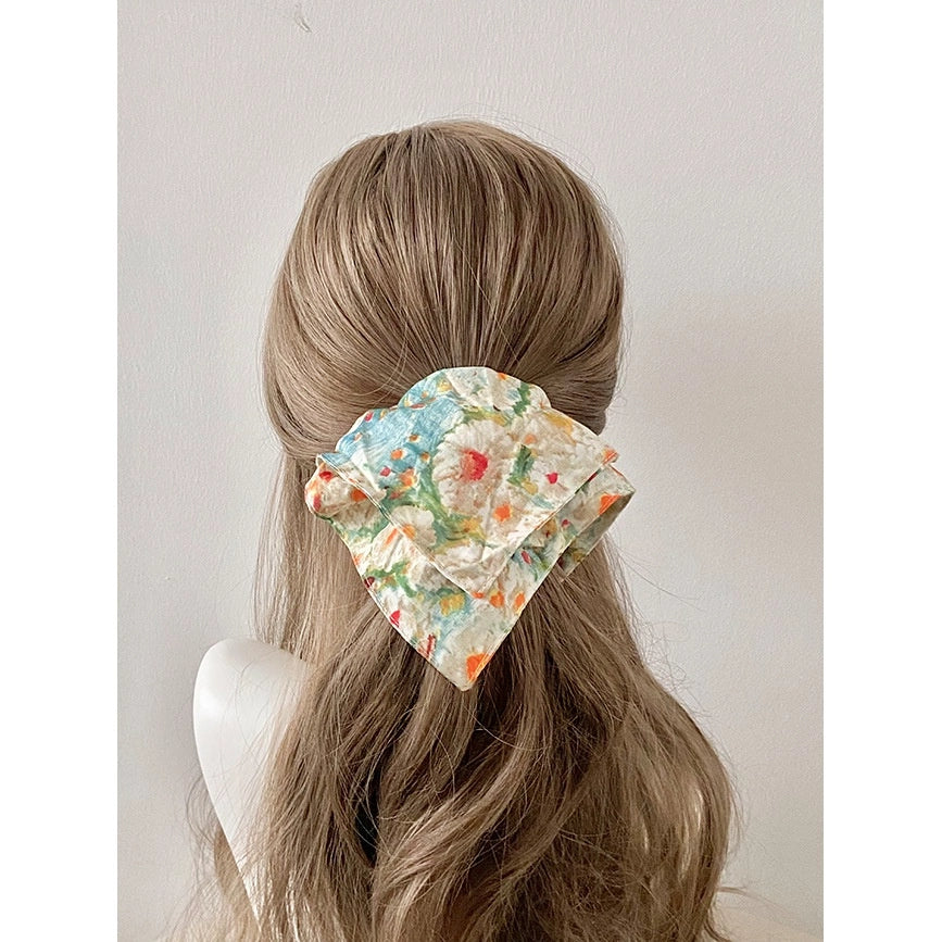 Monet's Garden Square Scarf Scrunchie - TRLab Shop