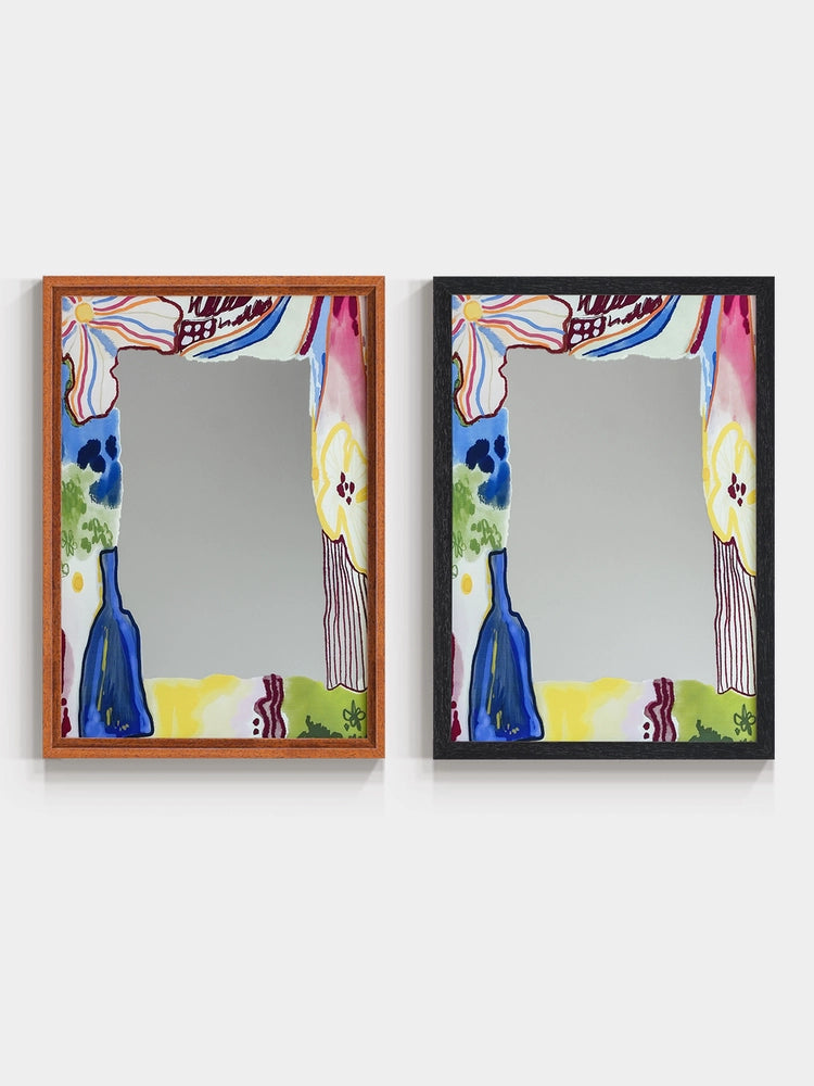 Reflected Bloom Mirror Wall Art by TRLab Shop showcasing a contemporary floral-inspired design with reflective surface and modern style.