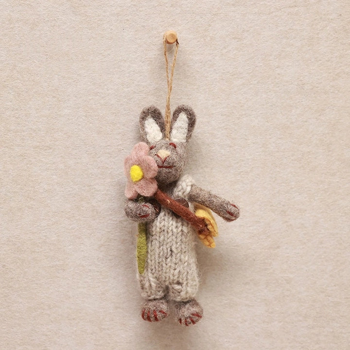 Felted Rabbits Charm