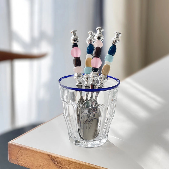 Monet Oil Paintings Beads Stainless Steel Spoon & Fork