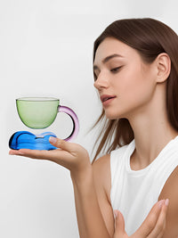 Floating Cloud Glass Coffee Cup