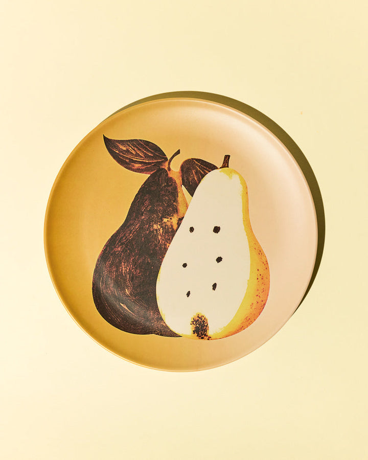 Double Pear & Egg Bamboo Fiber Plate