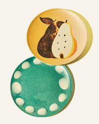 Double Pear & Egg Bamboo Fiber Plate