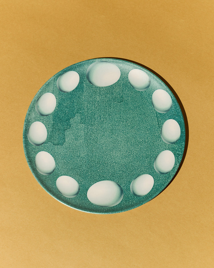 Double Pear & Egg Bamboo Fiber Plate