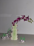 Ceramic cactus-shaped vase by UNBELDI, featuring a detailed green cactus design with a glossy finish, perfect for home decor.