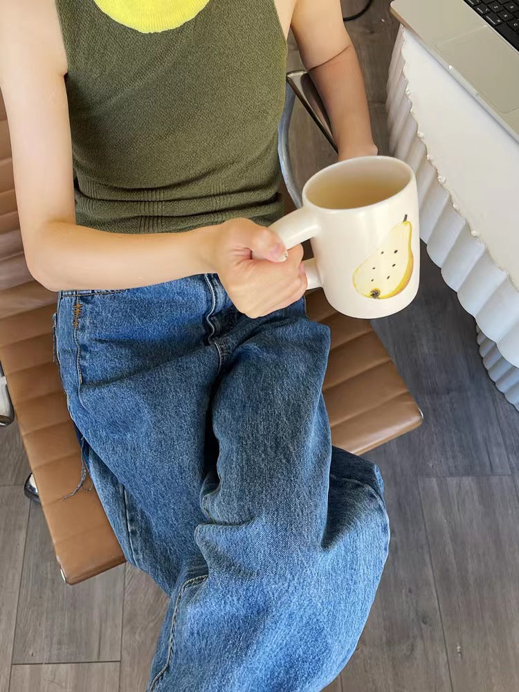 Halved Pear Macaroni Mug