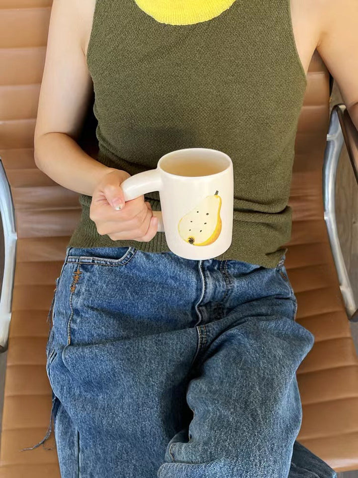 Halved Pear Macaroni Mug