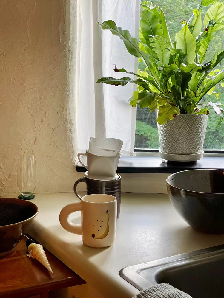 Halved Pear Macaroni Mug