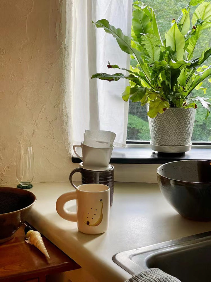 Halved Pear Macaroni Mug