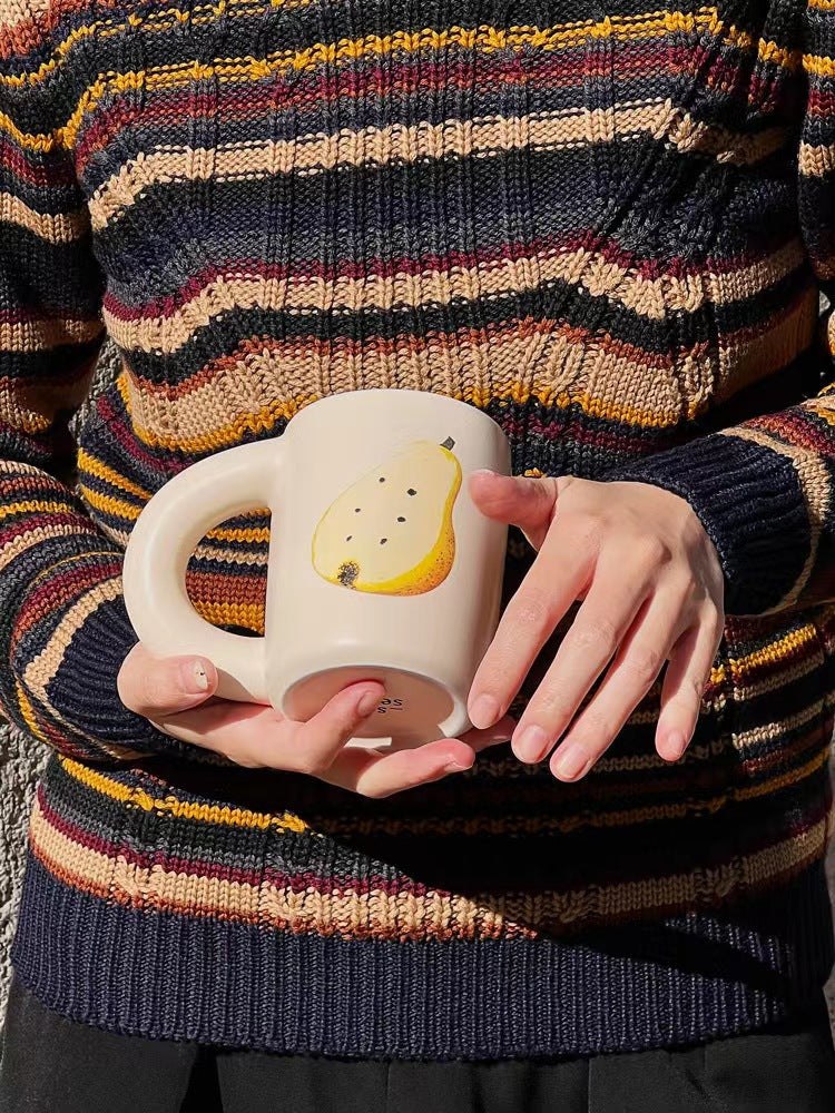 Halved Pear Macaroni Mug