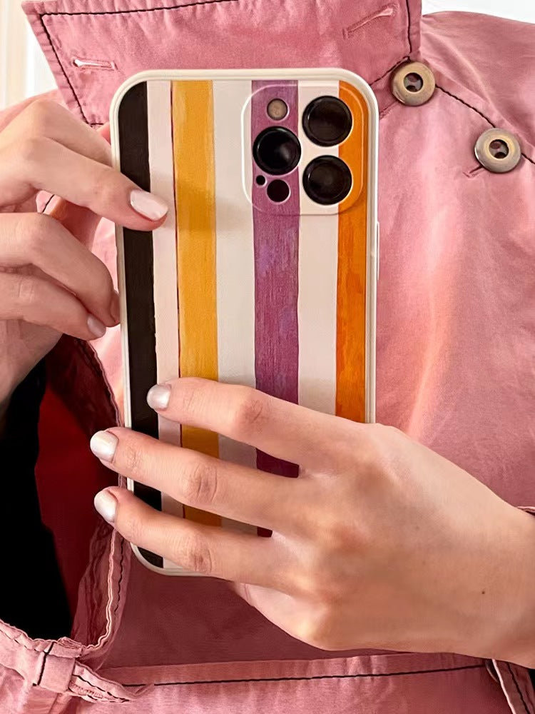 Pink & Orange Stripes Phone Case - TRLab Shop