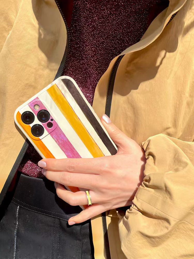 Pink & Orange Stripes Phone Case - TRLab Shop