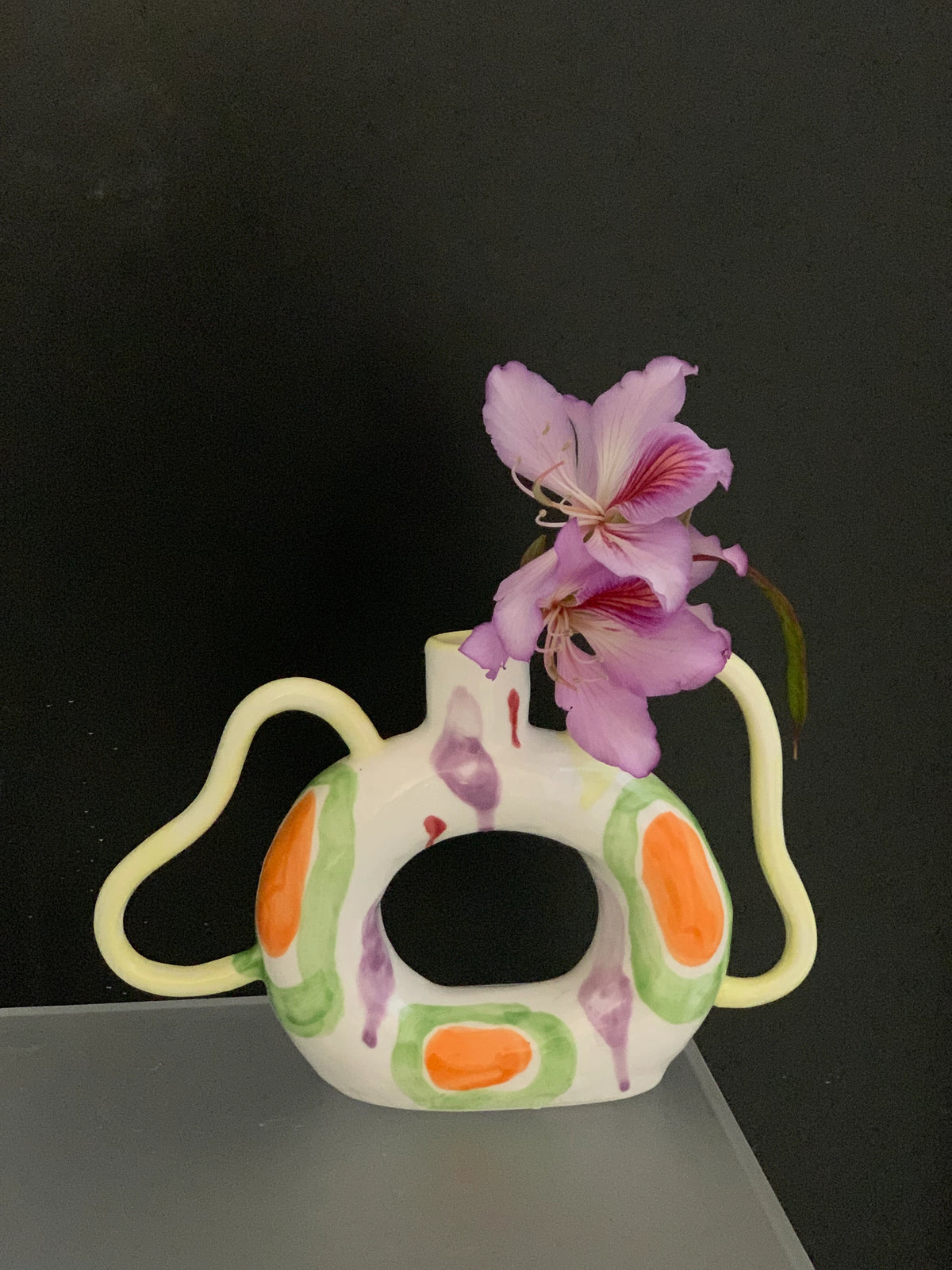 Ceramic Donut Twin-Handled Vase - TRLab Shop
