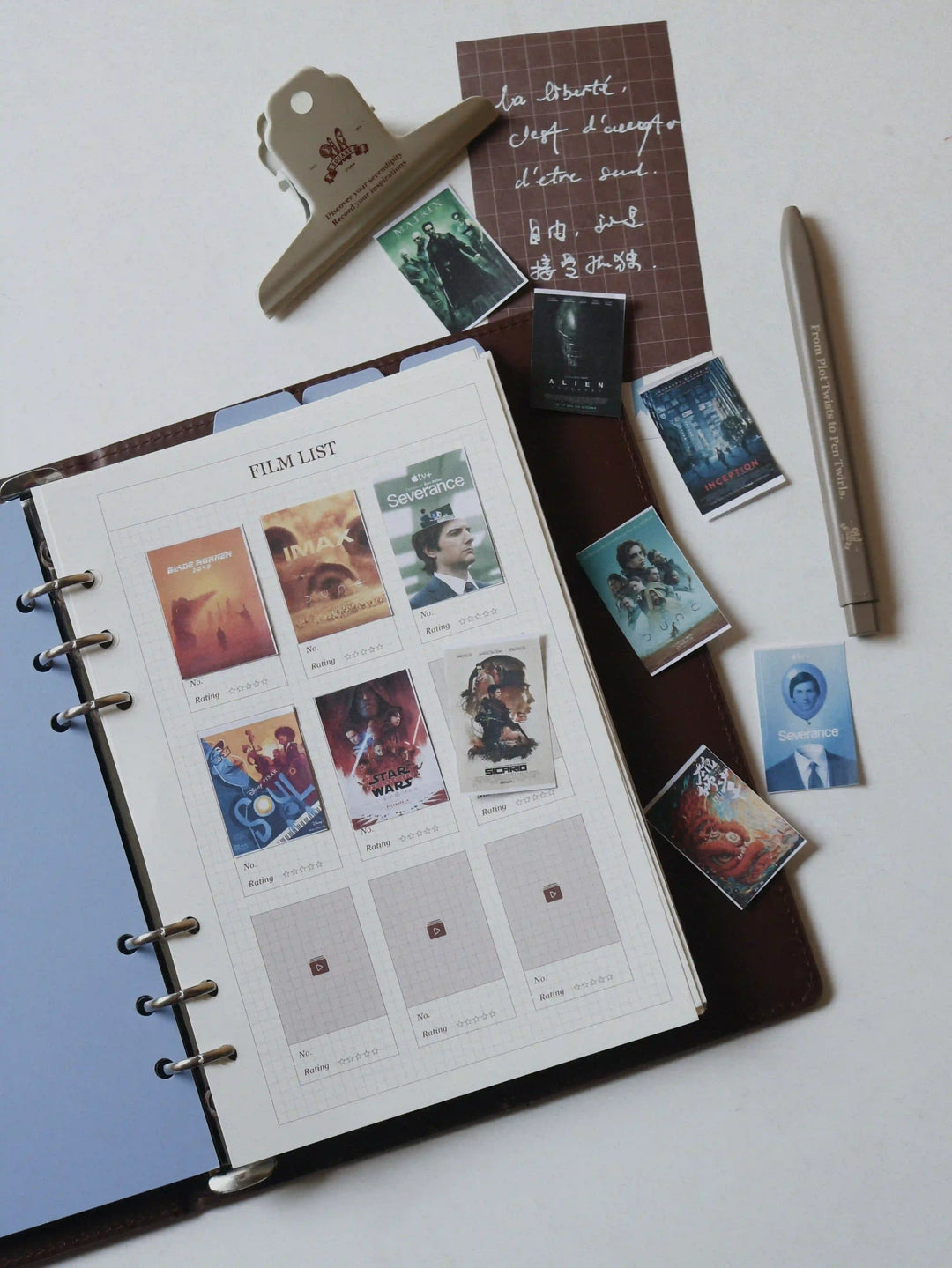 Book Journal & Film Journal A5 Flex Refillable Notebook
