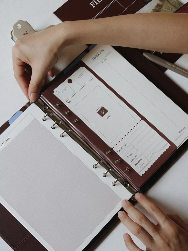 Book Journal & Film Journal A5 Flex Refillable Notebook