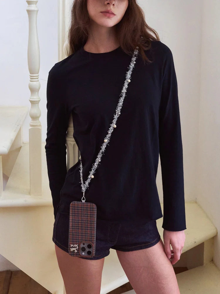 Colorful Pom & Braid Phone Strap