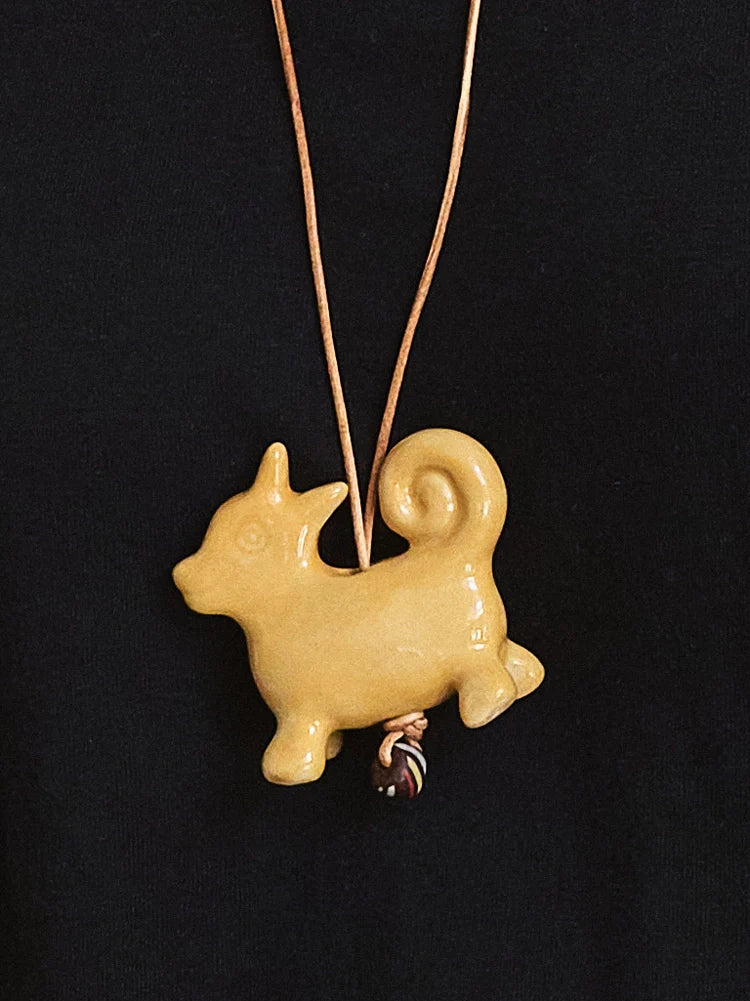 Hand-Painted Animal Ceramic Necklace - TRLab Shop