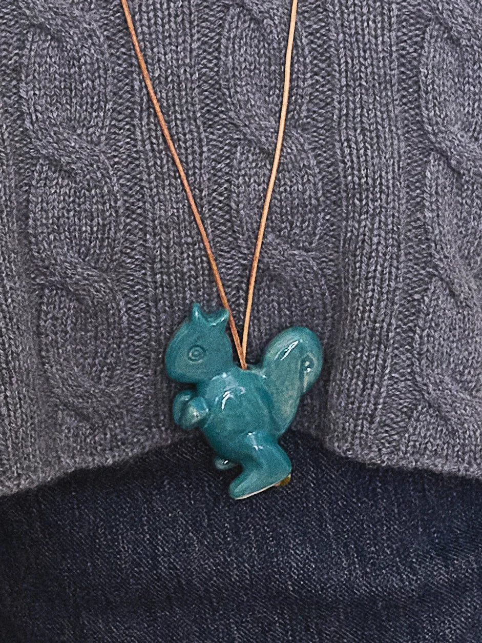 Hand-Painted Animal Ceramic Necklace - TRLab Shop