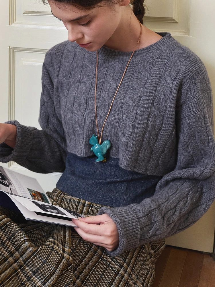 Hand-Painted Animal Ceramic Necklace - TRLab Shop