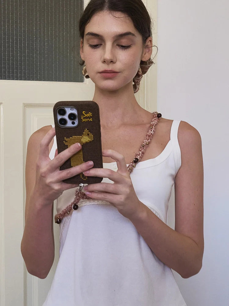 Colorful Pom & Braid Phone Strap - TRLab Shop
