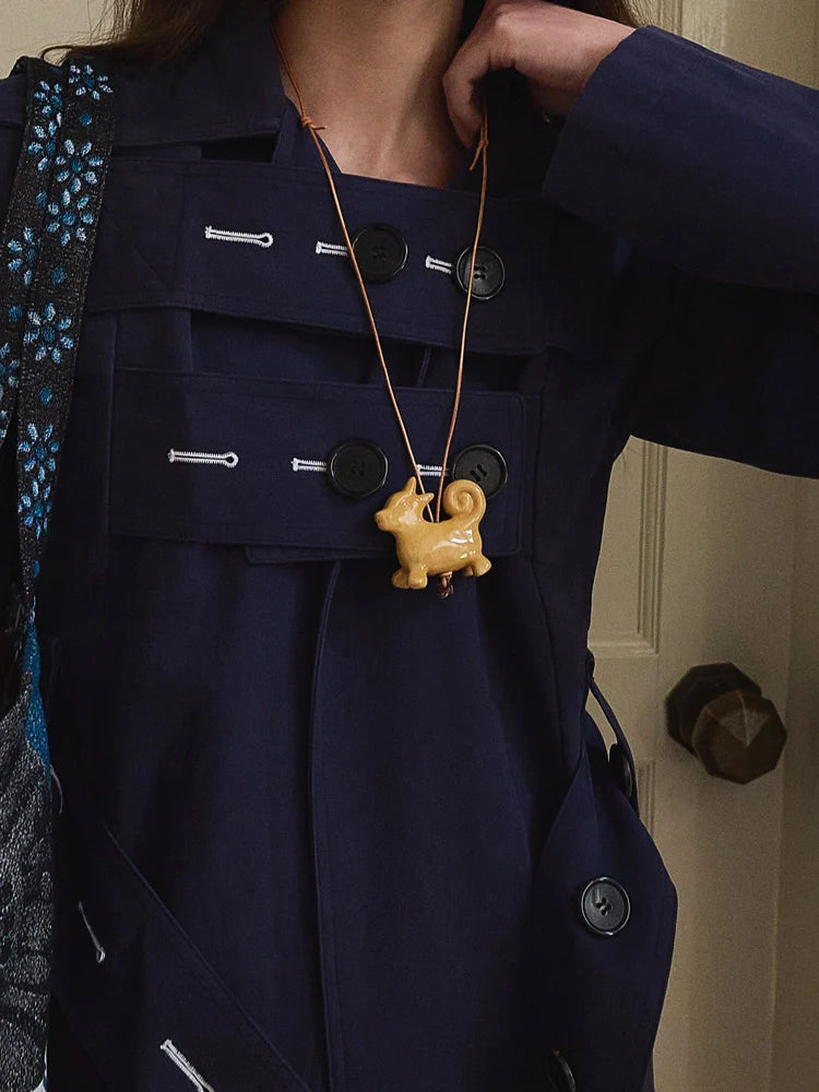 Hand-Painted Animal Ceramic Necklace - TRLab Shop