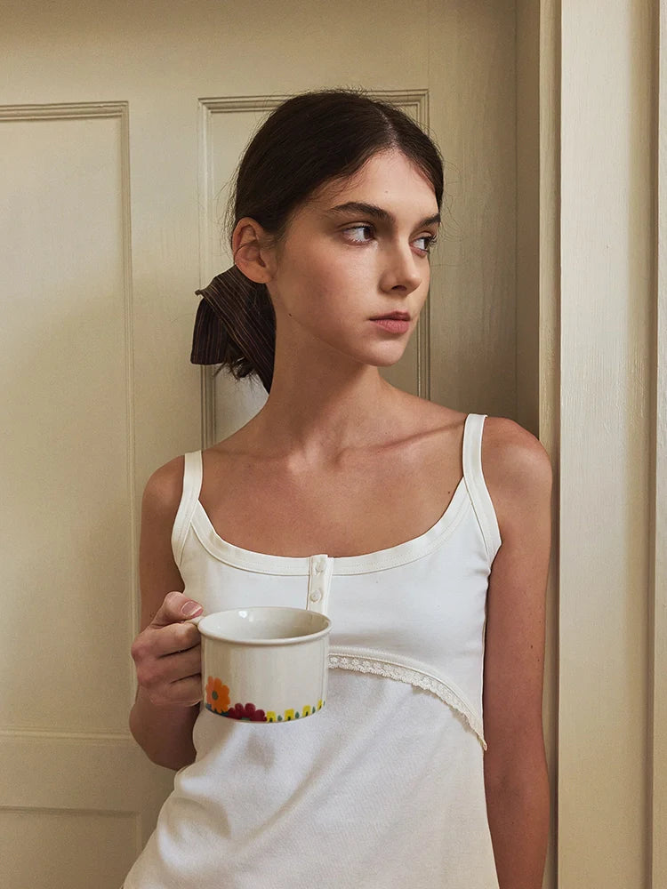 Hand-Painted Floral Mug & Plate Set