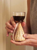 SoftServe Coastal Seashell ceramic tea cup with a seashell design, perfect for enjoying hot beverages in stylish drinkware.