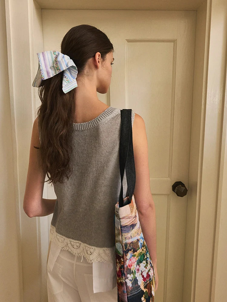 Floral Patchwork Jacquard Canvas Tote Bag - TRLab Shop