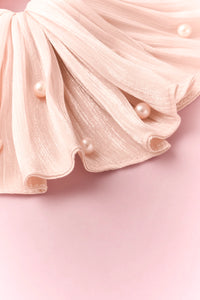 TRLab Shop gentle gossamer wavy hem scrunchie with soft, flowing fabric and wavy hem detail, perfect for stylish hair accessories.