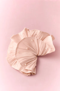 TRLab Shop Gentle Gossamer Wavy Hem Scrunchie with soft fabric and wavy hem design, ideal for stylish hair accessories.