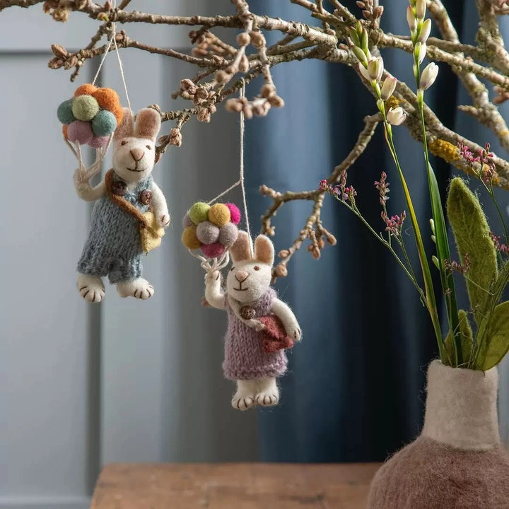 Felted Rabbits Charm