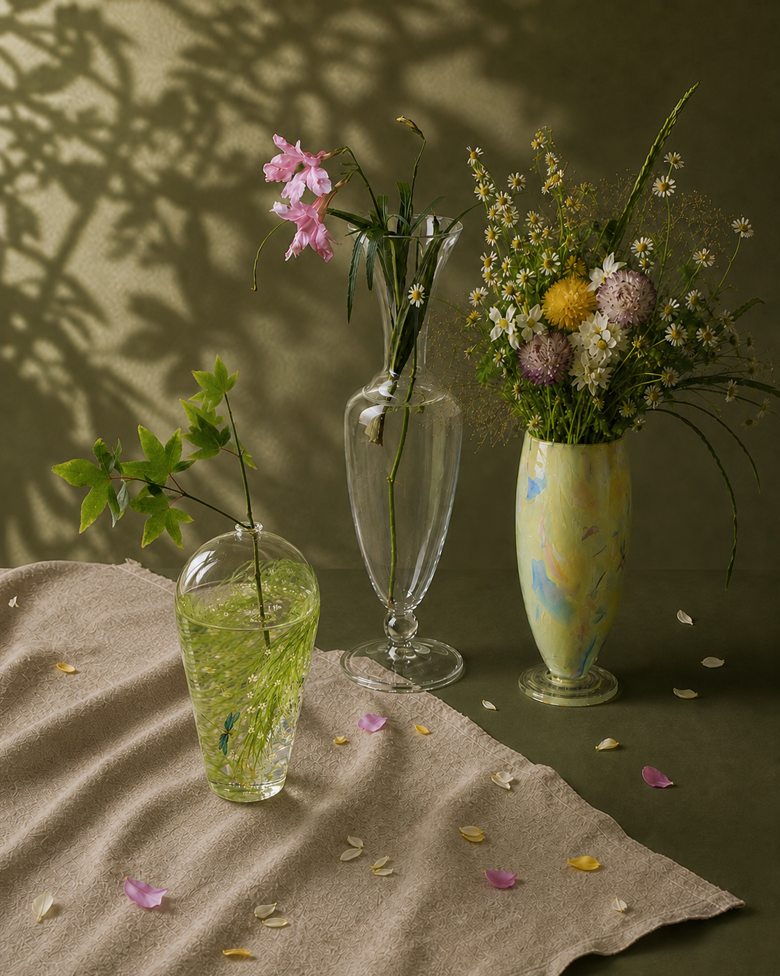 Spring Wildness Glass vase