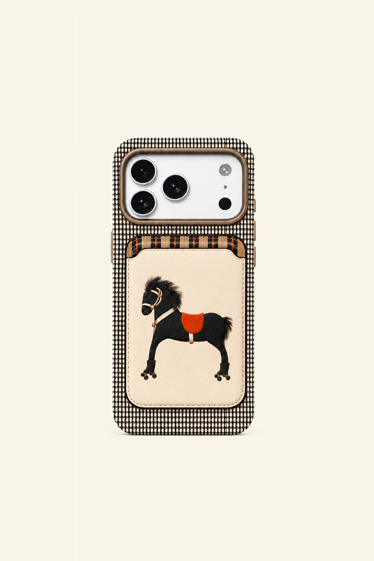 Flower Horse Wallet Stand Phone Case