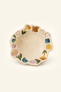 Meadow Fossil Cream stoneware serving bowl by TRLab Shop, featuring a smooth cream finish and elegant design for dining presentation.