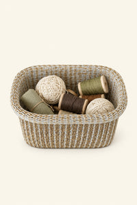 Soft Inventory Natural Woven-Look Yarn Basket
