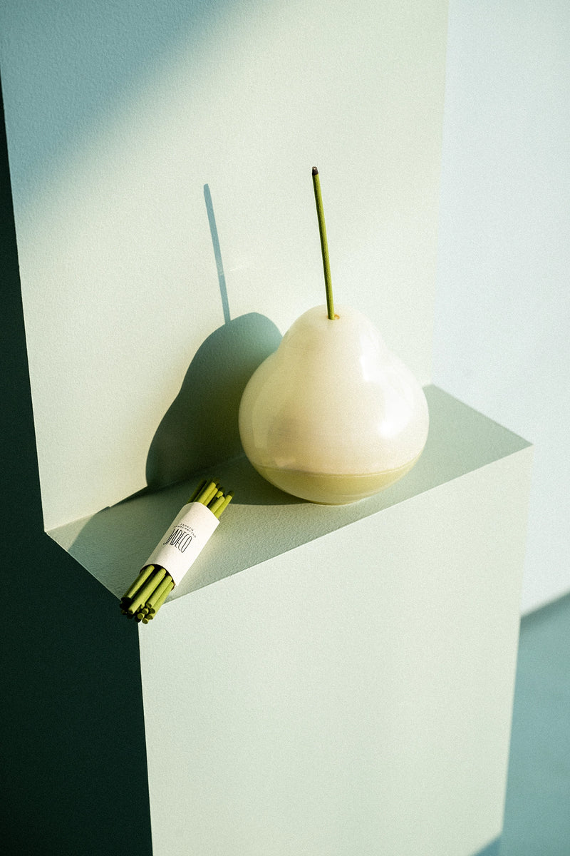 Natural Jade Pear Incense Holder Gift Set - TRLab Shop